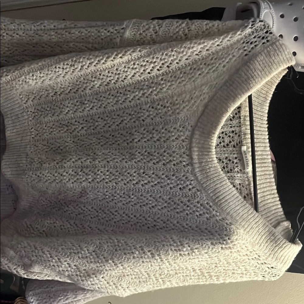 Elegant White Knit Sweater
